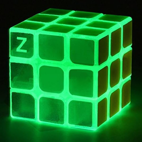 3x3 Fluorescerende Hastighetsterning Gløder I Mørket Magisk Hastighetsterning Hjernepuslespill IQ-Puslespill Grønn Fluorescerende