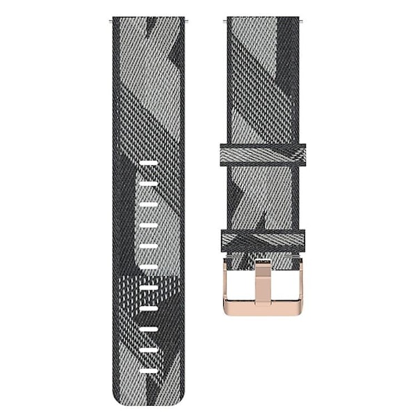 For Garmin Venu 20mm Nylon Vevd Klokkereim LCS Grey