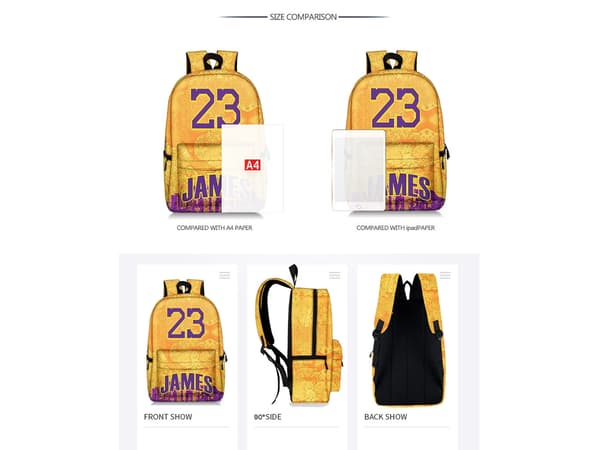 Basketballtrykt ryggsekk for studenter-11