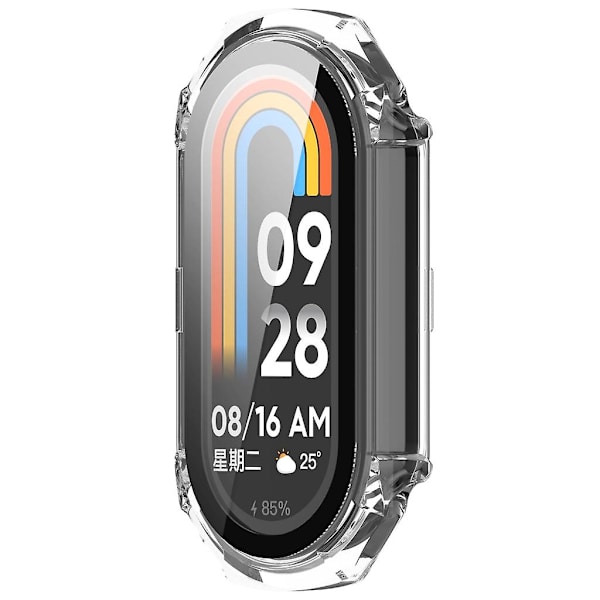 För Mi-Band 8 Full Edge-Screen Protector Case Watch Bumper-Shell Dammtätt cover Transparent