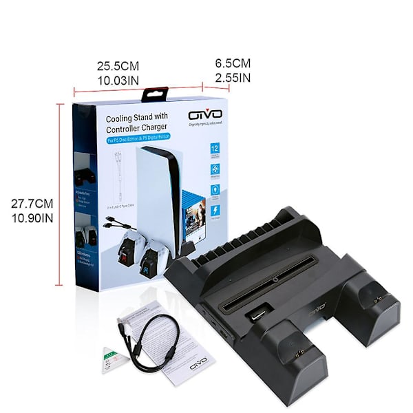 Controller-oplader, diskopbevaring, holder, kølestativ, ladestation til Ps5