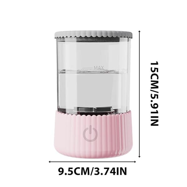Elektrisk makeupbørsterenser, automatisk børsterenserværktøj (pink)