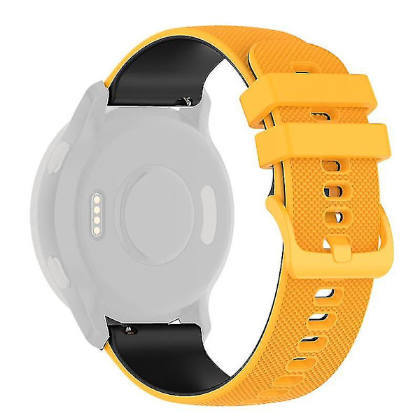 Garmin Venu2 Plus/Vivoactive 3/Vivomove Sport Silikon Armband Ersättning Klockarmband 20mm Yellow Black F Other Smartwatch Model