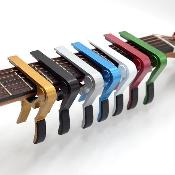 Gitar Capo for akustisk klassisk elektrisk gitar Aluminiumslegering Tuning Clamp Gitartilbehør Capotraste Guitarra green