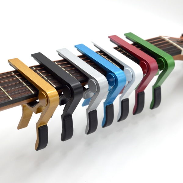 Guitar Capo akustiselle klassiselle sähkökitaralle alumiiniseoksesta virityspuristin kitaratarvikkeet Capotraste Guitarra green