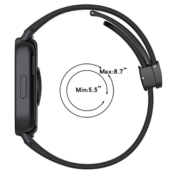 Rem til Redmi Watch 5 Active/Lite, 22 mm blød silikone (kompatibel, mørkegrå)