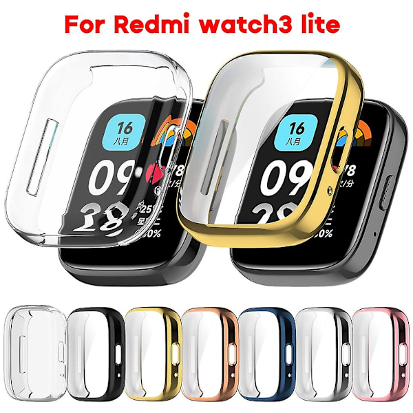 Skärmskydd anti-scratch Bumper Sleeve för RedmiWatch 3 Lite Watch Plating black