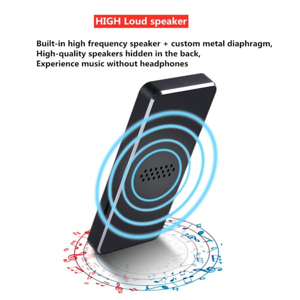 Mp4-afspiller - 8 GB kort + kablede hovedtelefoner (sort)