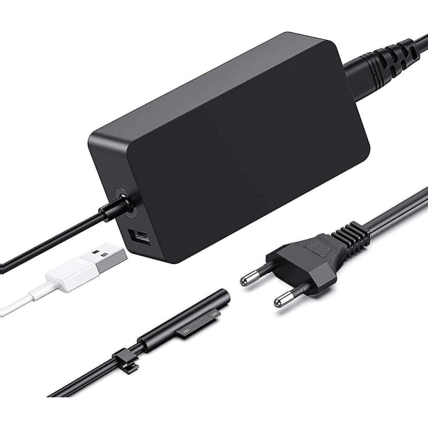 Surface Pro laddare, 65w 15v 4a Surface Power -laddare för Microsoft Surface Pro 8/ pro 7 / pro 6 / pro 5/ pro 4/ pro X