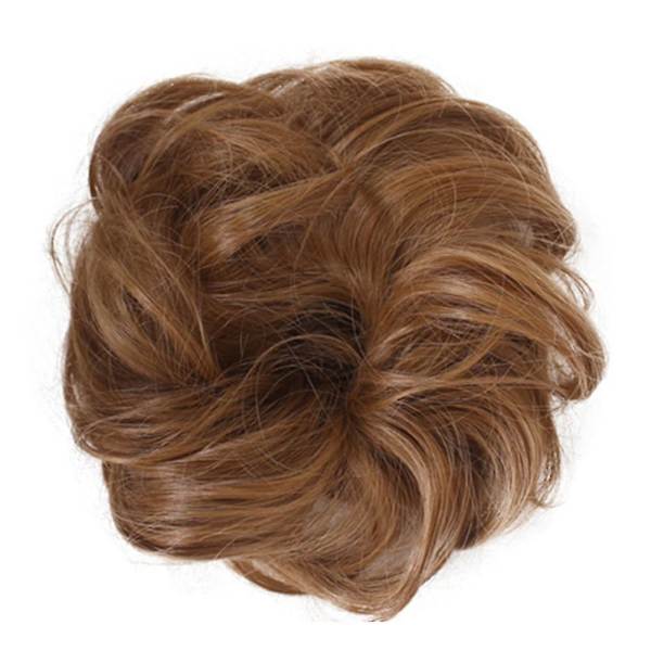 Helppo käyttää Tyylikkäät hiukset Scrunchies Luonnollisesti sotkuiset kiharat nutturit hiustenpidennys-niubi 35