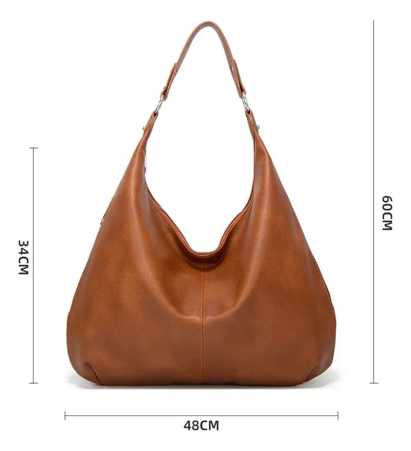 Slouchy Hobo Tasker til Kvinder (Burgundy)