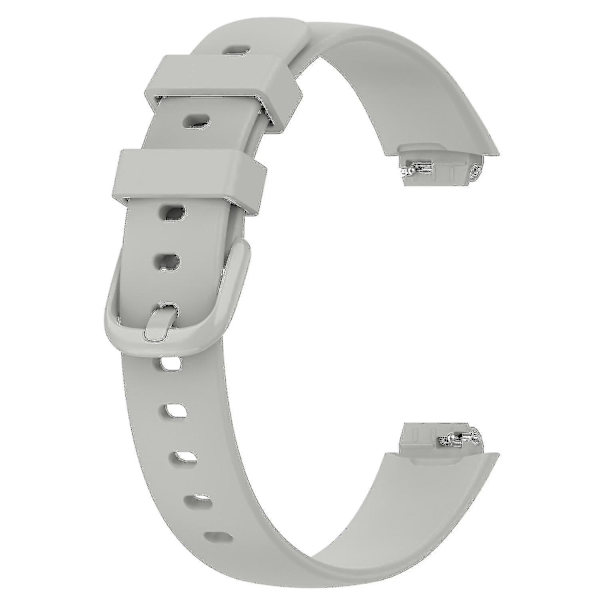 For Fitbit Inspire 3 Solid Silikon Watch Band Pin Buckle Wrist Strap Replacement, Størrelse: L Grey, Rock Grey J Fitbit Inspire 3