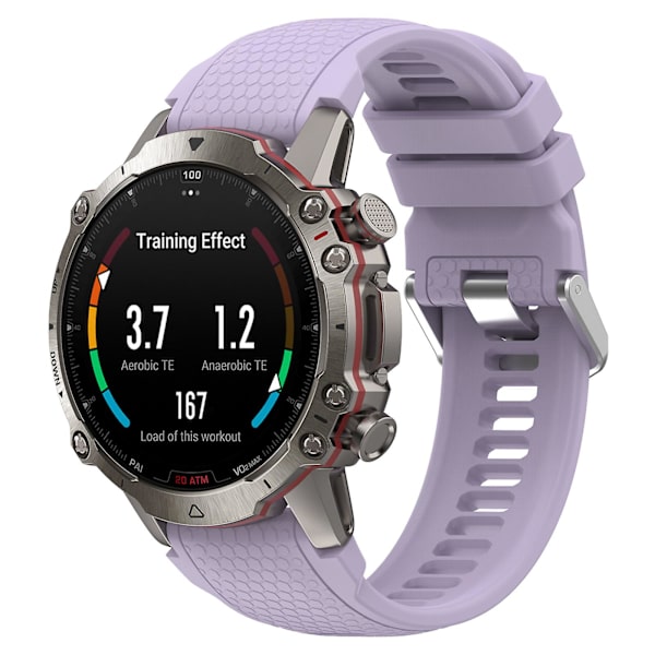 Silikoneurrem til Garmin MARQ/Approach S62/S60, udskiftningsurrem med honeycomb-tekstur Purple
