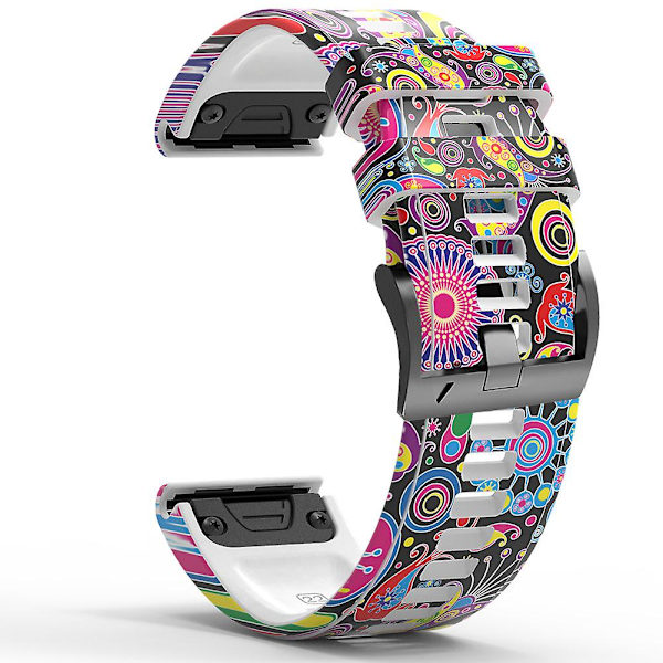 Til Garmin Forerunner 965/955/945/935 Hurtigudløselig Urrem Silikonemønstret Udskiftningsrem Style F