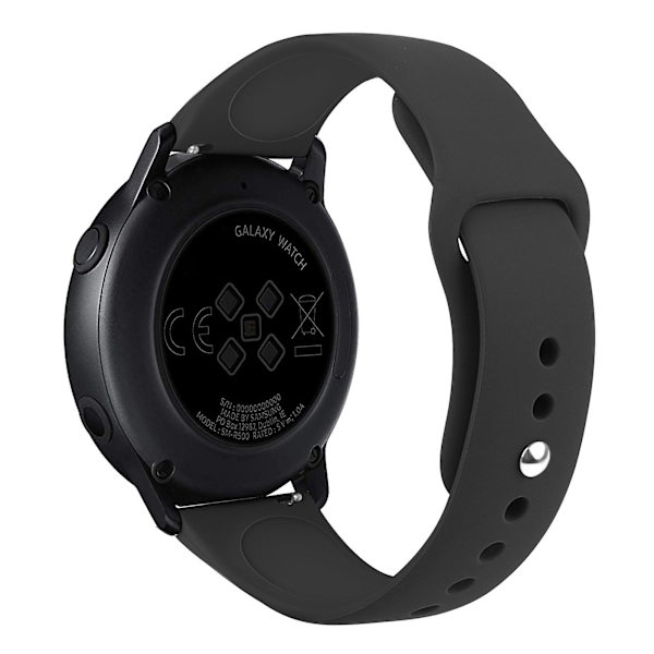 Til Samsung Galaxy Watch Active2 Bluetooth Version 40mm Smart Watch Solid Color Silikonur Black