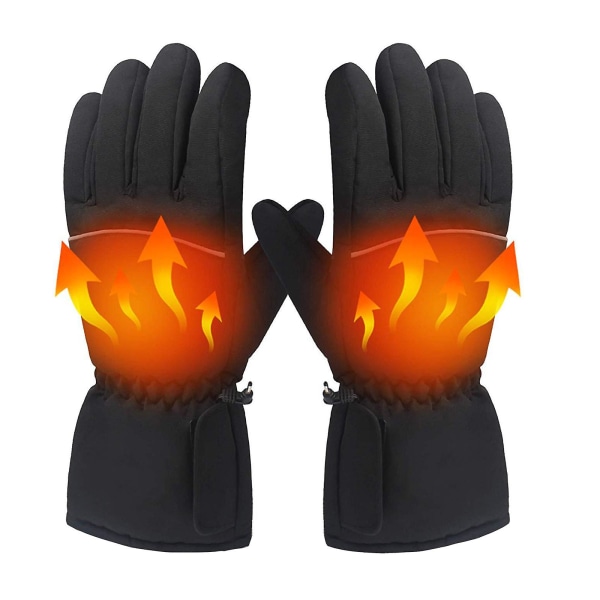 Oppvarmede hansker for menn, kvinner, oppladbare batterier, elektriske oppvarmede hansker, varme vinterhansker