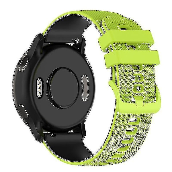 Garmin Venu2 Plus/Venu Sq/Vivomove Grid Textur Silikonklockarmband 20mm Tvåfärgat Armband Black, Lime Black H Garmin Venu 2 Plus