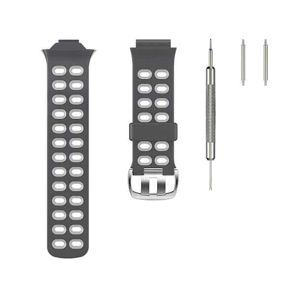 For Garmin Forerunner 310XT silikone urrem Grey Light Grey