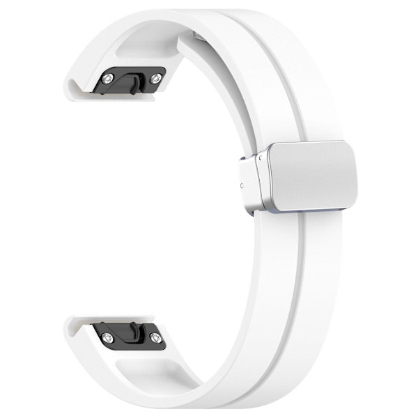 22mm klockarmband Silive spänne silikon armband för Garmin Fenix 7/forerunner 965/955/945/935 White