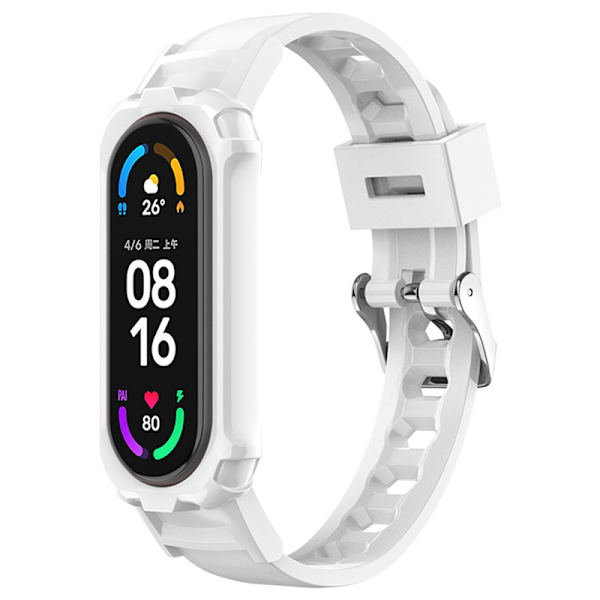 Rem For Xiaomi Band 7 6 3 4 5 NFC Transparent Klokkereim Silikonarmbånd white For Xiaomi 34