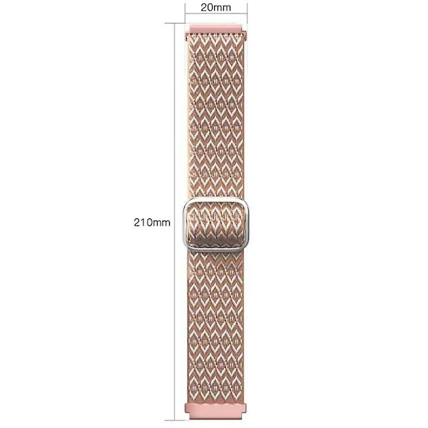 20mm justerbar Rhombus Nylon Smart Watch Band håndledsrem til Samsung Galaxy Watch 42mm Red C Samsung Galaxy Watch 4