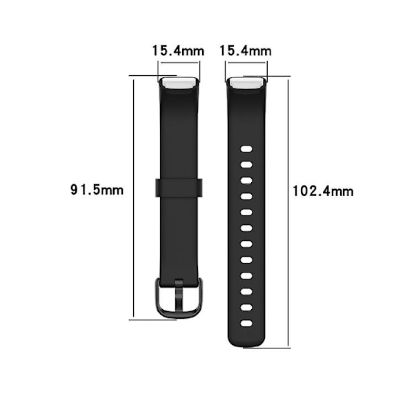 Til Fitbit Luxe Silicone Color Buckle Watch Band XMK White