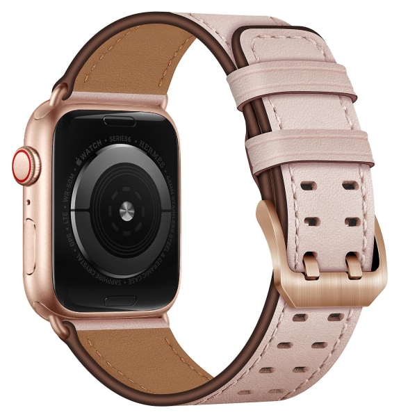 Business skinnrem for Apple Watch Ultra 49mm 8 7 45mm 41mm Høykvalitets armbånd for Iwatch 6 5 4 3 Se 38mm 40mm 42mm 44mm For 38mm 40mm 41mm Pink
