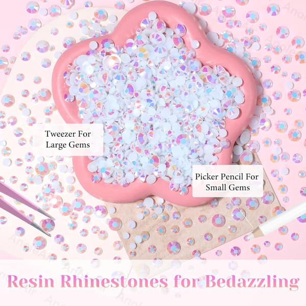 15 Gitre Harpiks Rhinestones Sæt, 2/3/4/5/6mm Blandede Størrelser Red