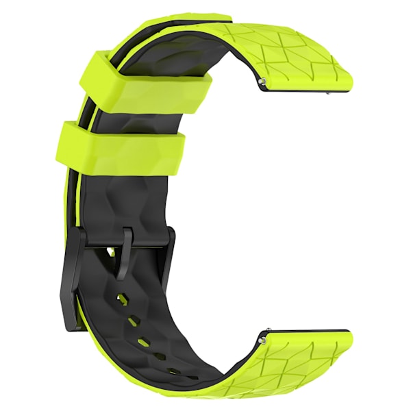 Huami Amazfit GTR 4 46mm:n jalkaranneke, jalkapallokuvioinen kaksiväri 22mm silikoniranneke Lime  Black