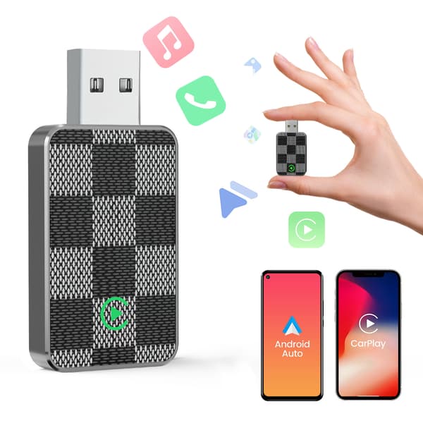 Trådløs CarPlay-adapter til Android Auto Gray