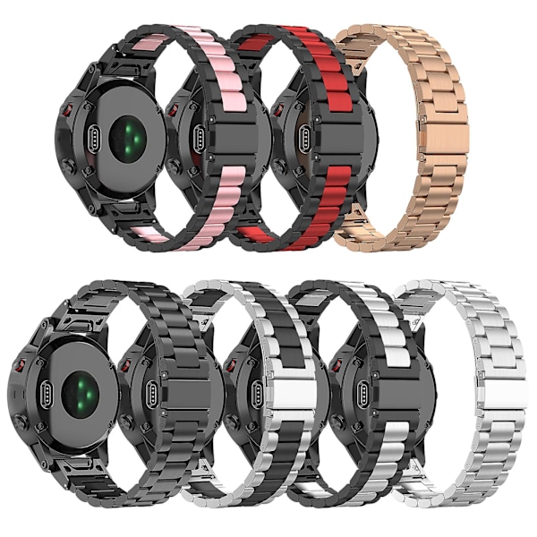 Svettsäker armband för Fenix ​​7/S/X 20mm/22mm/26mm antikorrosionsbälte Black red FENIX 7X 26MM