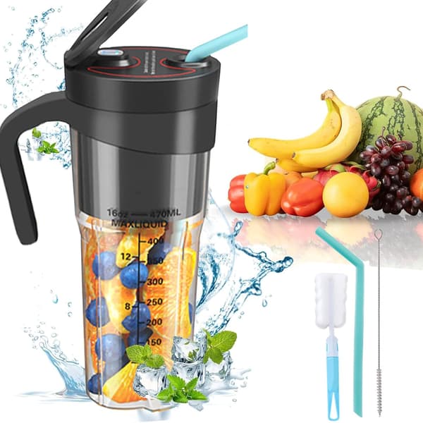 Juicer 16 Oz, med 6-blads (svart)