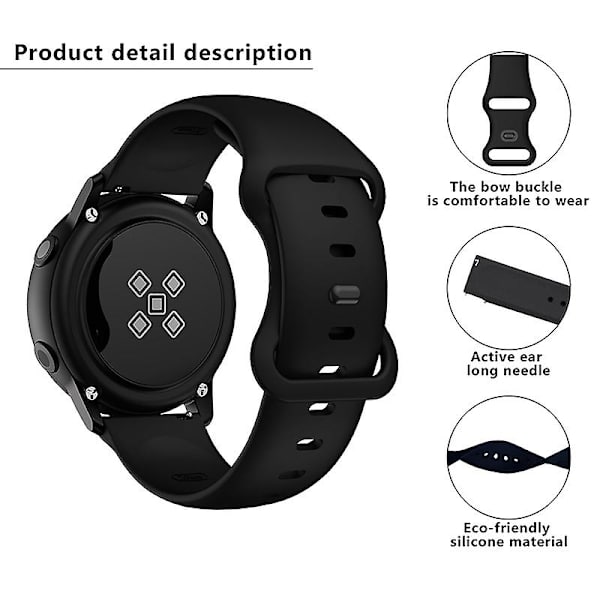 20mm Silikonklockarmband för Samsung Galaxy Watch6 Classic 43mm / 47mm Midnight Blue