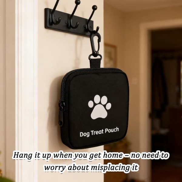 Hundegodbiterpose med glidelås, sølesikkert design Black 11*12*3.2cm