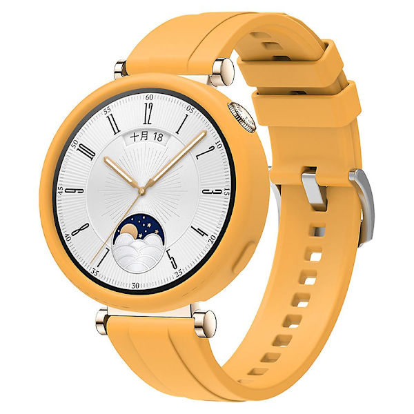 Mjukt silikonarmband för Huawei Watch GT 4 41mm Yellow
