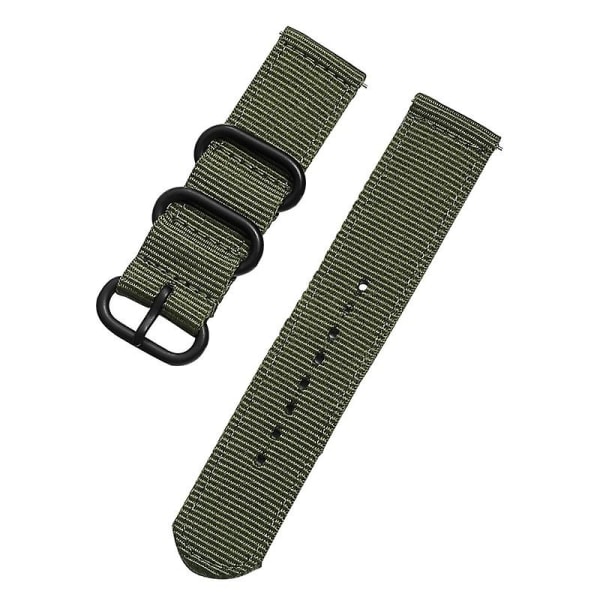 20 mm 22 mm reim for Samsung Watch Galaxy 4/3/46 mm/active 2/gear S3/amazfit Nylon klokkerem Armbånd Huawei Gt/2/2e/3/pro Band 20mm green