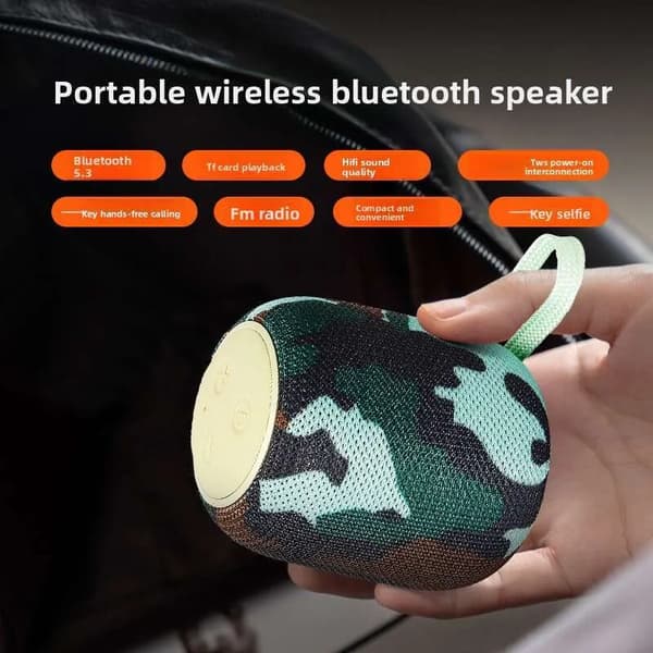 Bluetooth 5.3 Hifi Subwoofer-højttaler (grøn)