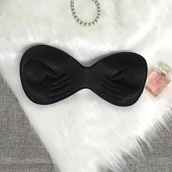 Kroppspassad baddräktsdyna för kvinnor, insert bröstbehåförstärkare Push Up Black