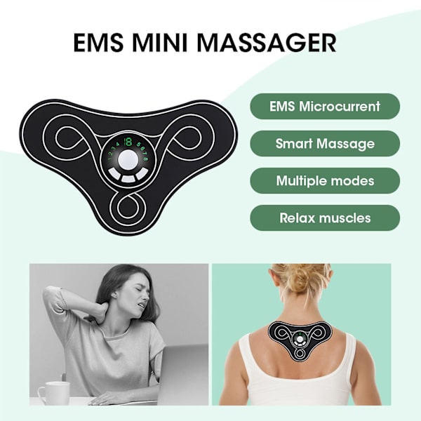 Ems Abs Stick Fettkastningsartefakt, midjemassager Intensiv massagerbälte Justerbar bukmuskel Mage Kroppsmass Relax Basic
