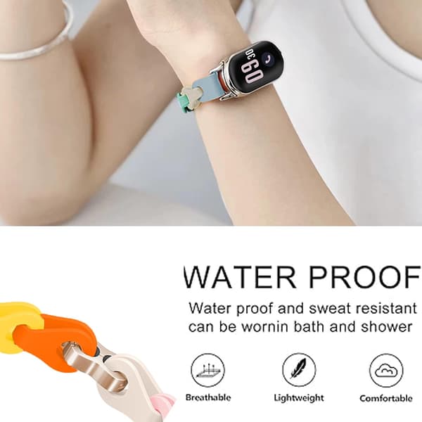 Armbånd til Xiaomi Watch S4, 18mm uthulte reimer (hvit) White