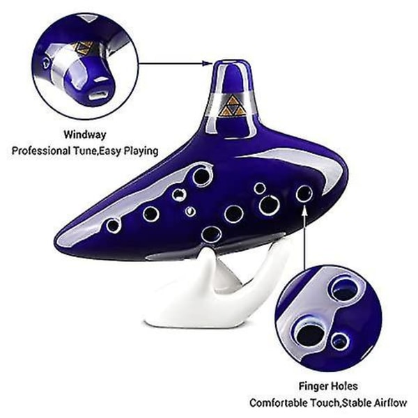Zelda Ocarina med sangbog , 12 hullers alt C Zelda Ocarinas