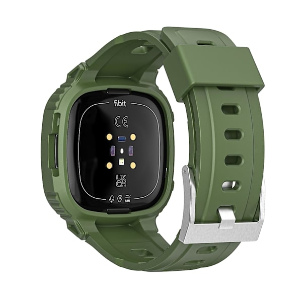 TPU-klockarmband för Fitbit Versa 4 / 3 / Sense 2 / Sense 1 Army Green