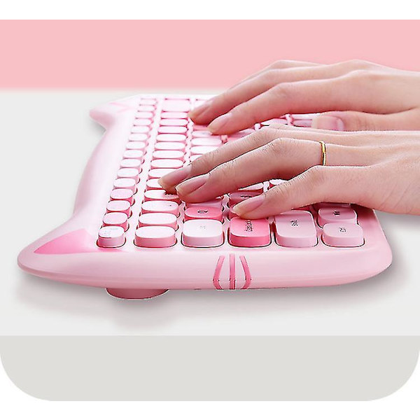 Mofii Lovely Cat Ear 2.4G langaton hiljainen mininäppäimistöhiirisarja