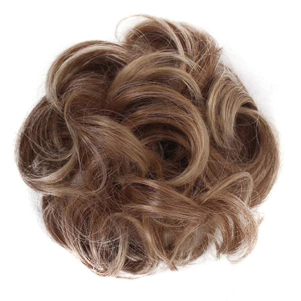 Let at bære Stilfulde hår Scrunchies Naturligt rodet krøllet bolle hår Extension-niubi 12