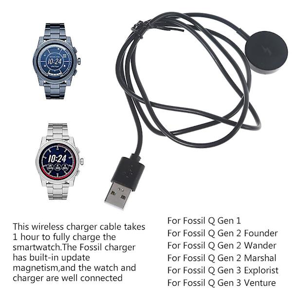 För Fo-ssil Q Gen 1 2 3 Laddningsbas USB Laddare Adapter Kabel Power
