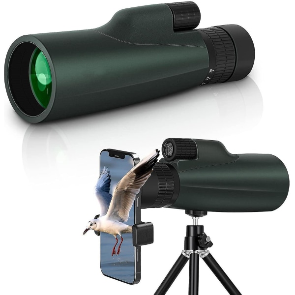 10-30x50 Hd Starscope Monokulært Teleskop, Højtydende Forstørrelses Monokulær Med Smartphone Holder, Roterbart Stativ, Bak4 Prism Og Fmc For Wild