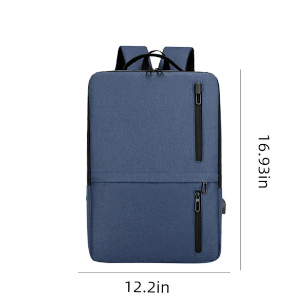 Matkalaukku kannettavalle tietokoneelle, ohut ja kestävä kannettavan tietokoneen reppu USB-latausportilla, vedenpitävä laukku lahjoja 15,6 tuuman kannettavalle tietokoneelle
