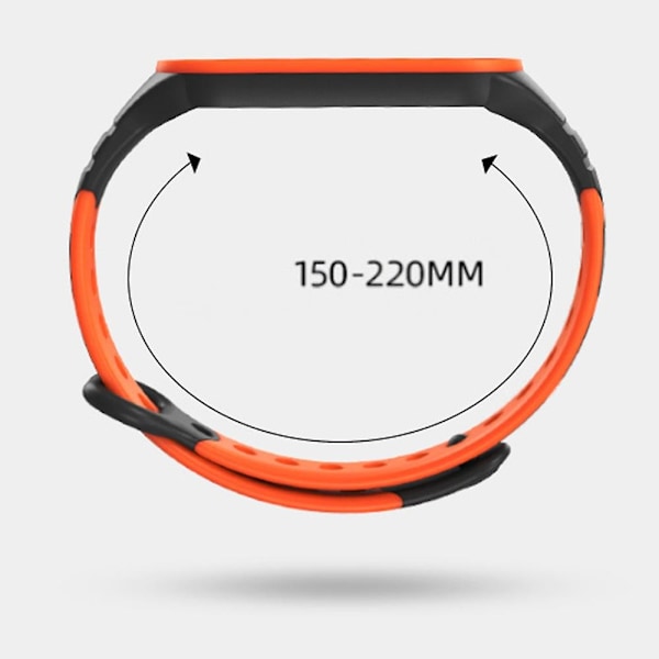 Bi-color silikone smart watch rem til Xiaomi Mi Band 6 Grey A Other Xiaomi Models