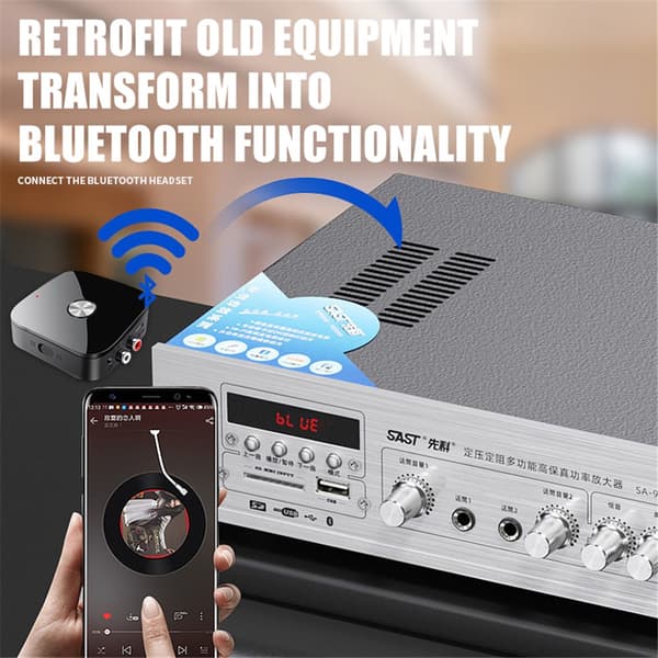 Bluetooth-mottaker 2-i-1 kompatibel Aptx 5.3 adaptiv lydadapter