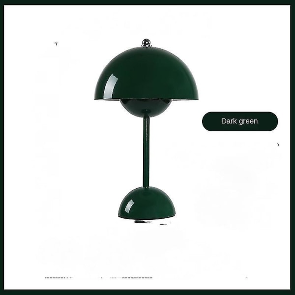 Bordlampe, Eye Caring Led Flowerpot Bordlampe Bærbar for skolen Dark Green